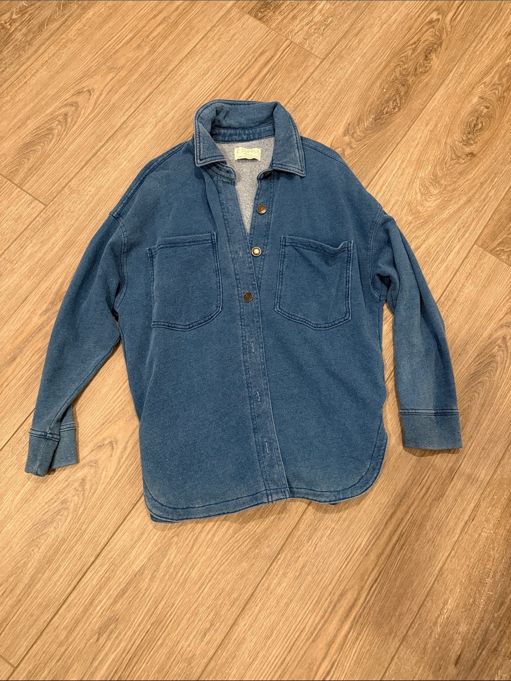 Z Supply (Like New) Calypso Blue Indigo Denim-Style Button Jacket